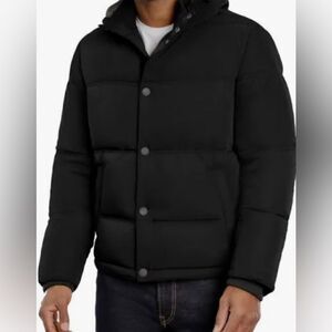 Men’s Lucky heavy hooded puffer coat (Black)​​​